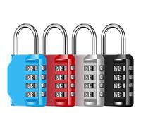 Cadenas à Combinaison de 4 Chiffres,Imperméabiliser Serrure Combinée,Cadenas en U de Sécurité,Serrure Combinée en Acier Plaqué Cadenas de Sécurité Sans Clé,pour Ecole, Extérieur et Casier.