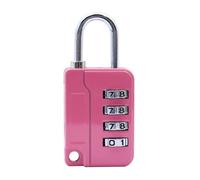 Cadenas à combinaison de chiffres en alliage de Zinc à 4 chiffres, cadenas antivol for l'extérieur, valise, bagages, serrure codée de sécurité for voyage(Rose)