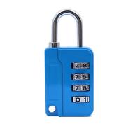 Cadenas à combinaison de chiffres en alliage de Zinc à 4 chiffres, cadenas antivol for l'extérieur, valise, bagages, serrure codée de sécurité for voyage(Blu)