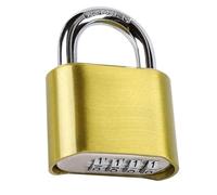 Cadenas à combinaison doré de qualité supérieure - 10 000 options de code - Étanche - Anti-crochetage - Poids lourd - Sécurité - Type lourd