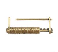 Cadenas à combinaison fonctionnel finition antique avec 5 entrées de code pour sécuriser les sacs, les coffres et les portes intérieures