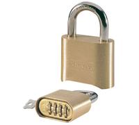 Master Lock Cadenas à combinaison - finition laiton 51 mm - anse acier 25 mm