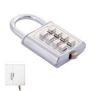 Cadenas à combinaison pour casier | Cadenas à combinaison de sécurité avec bouton poussoir 8/10 chiffres - Cadenas à code - Pour maison, bureau, salle de ortoir d'étudiant