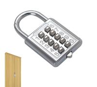 Cadenas à combinaison pour casier scolaire - Verrou de sécurité à combinaison par bouton 8/10 chiffres - Cadenas Numérique Extérieur à Boutons Poussoirs de Sécurité,pour Maison, Bureau ortoi