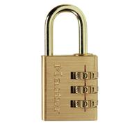 Master Lock – Cadenas à combinaison programmable 630EURD – 30 mm de large – Finition laiton