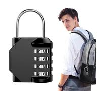 Cadenas à combinaison - Serrure de sécurité à 4 chiffres - Petit cadenas de salle de sport - Coffre-fort pour voyage de haute performance - Compact