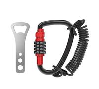 Cadenas à combinaison UP Security avec mousqueton robuste, câble rétractable de 1,4 m, grand anneau en D verrouillable, pour casque de moto, maillons de chaîne, crochet de hamac, escalade en plein air