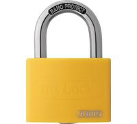 Cadenas à cylindre T65AL/40 jaune brillant.corps de serrure L.43mm alu.brillant