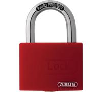 Cadenas à cylindre T65AL/40 rouge brillant, corps de serrure L.43mm alu.brillant