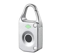 Cadenas à Empreinte Digitale Intelligent Créditeur d'empreintes digitales mini serrure d'empreinte digitale intelligente for le bureau de vélo gym pour La Sécurité(Silver)