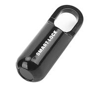 Cadenas à Empreinte Digitale pour Valise avec 10 Jeux D' Digitales, Rechargeable par USB, Déverrouillage 1000 Fois, Corps en Alliage de Zinc (BLACK)
