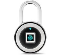 Cadenas à empreinte digitale Smart Keyless One Touch Open Imperméable pour Gym Bike Ecole Sacs à main Porte, Noir