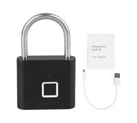 Cadenas à Empreintes Digitales Bluetooth Intelligent - Serrure électronique Biométrique étanche sans clé Rechargeable par USB avec Plusieurs Options de Déverrouillage et (Noir)