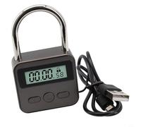 Cadenas à minuterie en métal, 99 heures maximum, avec écran LCD, minuteur électronique multifonction, cadenas en métal robuste