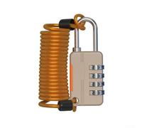 Cadenas à mot de passe avec câble métallique pour bagages et armoires de salle de sport, petite serrure en métal conçue pour une sécurité fiable et une protection antivol dans une forme compacte (doré