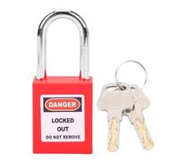 Cadenas à verrouillage, 38mm Master Lock sécurité loto Lock cadenas de loto avec cadenas ifférents de la station de cadenas à verrouillage et de l'équipement(Rouge)
