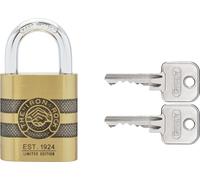 ABUS Cadenas en laiton 83/45 IRON ROCK avec 2 clés contre anse en acier trempé, nano protect - Résistant aux intempéries - Niveau 8