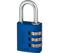 ABUS Cadenas à code 145/30 - Sécurise portes, portails, casiers et armoires de vestiaires - Bleu