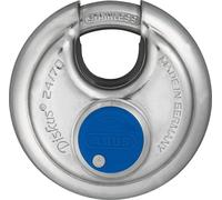 ABUS Cadenas Diskus 24IB/50 20317 – acier inoxydable, protection 360°, niveau de sécurité 7 – argent