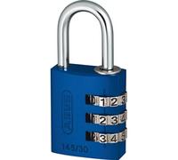 ABUS Cadenas à code 145/30 - Sécurise portes, portails, casiers et armoires de vestiaires - Bleu