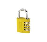 cadenas antivol à combinaison 4 chiffres - jaune 145/40