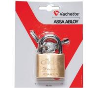 Vachette Cadenas à clé Atlas en Laiton 45 mm - 1320-45/SC - Résistance anti traction, Usage intérieur et extérieur, 2 Clés incluses