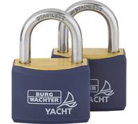 BURG-WÄCHTER, Cadenas, Lot de 2 Pièces, 6,5 d'Epaisseur de Anse, 4 Clés, Duo 460 Ni 40 SB
