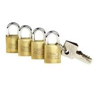 Cadenas avec serrure à clé Burg Wächter 4er Set Quadro 222 15 SB laiton 4 pc(s) Laiton G