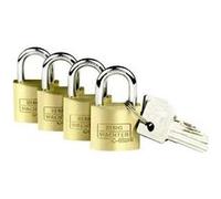 Cadenas avec serrure à clé Burg Wächter 4er Set Set Quadro 222 40 SB laiton 4 pc(s) G