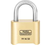 Cadenas avec serrure à combinaison Burg Wächter No. 99 Ni 50 SB laiton 1 pc(s)