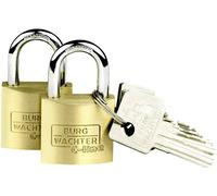 Cadenas avec serrure à clé Burg Wächter 2er Set Duo 222 30 SB laiton 2 pc(s)