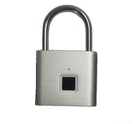 Cadenas biométrique électronique robuste pour portail extérieur - Rechargeable USB-C en acier résistant aux intempéries - 7,8 cm de large (Argent 20)