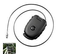 Cadenas Câble, Cadenas Rétractable 4 Chiffres avec Câble Acier Rétractable 75 cm, Serrure Portable à Combinaison Sans Clé pour Casque Moto Trottinette Valise Sac à Dos, Mini Antivol Compact de Voyage
