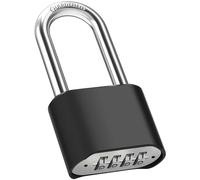 Cadenas Code 4 Chiffres, Diyife 52mm Cadenas Extérieur Etanche, Robuste et Antivol, 8mm Loquet Cadenas à Combinaison, Exterieur Serrure Porte de Garage, pour Cours, Porte, Clôture, Casier - Long