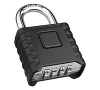 Cadenas Code 4 Chiffres, Diyife 52mm Extérieur Etanche, Robuste et Antivol, 8mm Loquet à Combinaison, Exterieur Serrure Porte de Garage, pour Jardins,Cours,Clôture,Casier-Noir