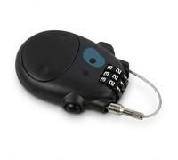 Cadenas Code à 3 Chiffres, Serrure à Bagages avec 75cm Câble Rétractable, 7x5 cm Serrure à Combinaison,Petits Cadenas Cable pour Vélo Moto Valise Sac de Bagages (Noir)