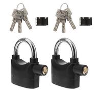 Cadenas D'alarme pour Vélo en U Noir 2 Pièces 3 Clés