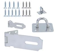 Cadenas de 4 pouces en acier inoxydable 304 - Verrou de sécurité avec vis - Verrou pour cadenas, armoires, avec 1 boucle courte en acier inoxydable