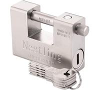Cadenas de 94 mm avec clé, haute sécurité, 5 clés, robuste, 1,1 kg, en laiton massif, pour l'extérieur, protège porte de garage, conteneurs, abri de jardin, volet, portail et entrepôt