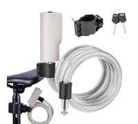 Cadenas de câble pour vélo | Câble de sécurité enroulable pour vélos de 1,2 m, chaîne antivol longue avec support pour accessoires de moto, scooter et vélo