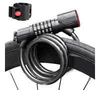 Cadenas de câble pour vélo - Cadenas à combinaison à 5 chiffres rechargeable pour trottinette avec lumière, accessoire léger à libération rapide pour trajets urbains, sécurité sur campus et