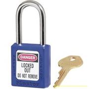 Master Lock Cadenas de consignation Zenex 410BLU thermoplastique Bleu anse 3,8 x 2 cm