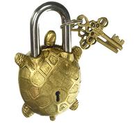 Cadenas de jardin en forme de tortue en laiton antique