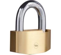 Yale Y2B/80/138/1 - Cadenas de sécurité Hammer laiton 80 mm, anse acier cémenté, 3 clés