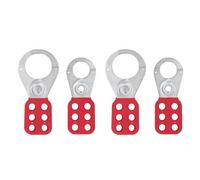 Cadenas de Sécurité Industrielle à 6 Trous avec Poignée en Nylon - Compatible Verrouillage Collectif, Acier Galvanisé, Diamètre Intérieur 25 mm 38 mm (Lot de 4)