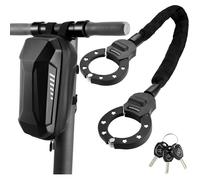 Cadenas de sécurité pour trottinette électrique, chaîne 8 mm de 93 cm avec code et sac étanche 3L, noir
