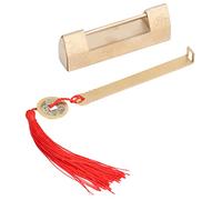 Cadenas de style antique, espacement de 5 cm, serrure horizontale, style rétro chinois vintage, boîte à bijoux décorative en laiton de collection, porte d'armoire en bois