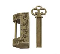 Cadenas de style chinois en alliage de zinc rétro pour boîte en bois, valise et tiroir, serrure de sécurité décorative antique avec 2 clés