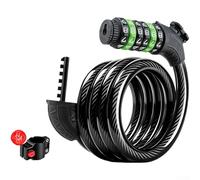 Cadenas de vélo à combinaison à 6 chiffres, câble en acier de 11 mm d'épaisseur, serrure de sécurité sans vec tête en alliage de zinc, support fixe portable 120 x 1,1 cm, multicolore pour les