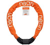 cadenas de vélo nean avec chiffres et niveau de sécurité élevé, antivol de chaîne de bicyclette, cadenas à combinaison à code numérique, maillons de chaîne en acier trempé, 6 mm x 900 mm (orange)